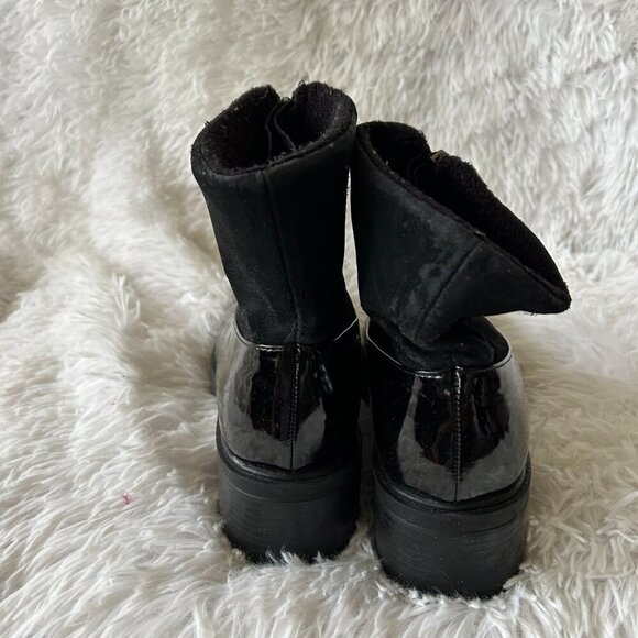 London Fog Zip Up Boots Womens 7.5 Black Weather Resistant - Picture 4 of 5